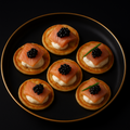 Smoked Sable & Crème Fraîche Blinis