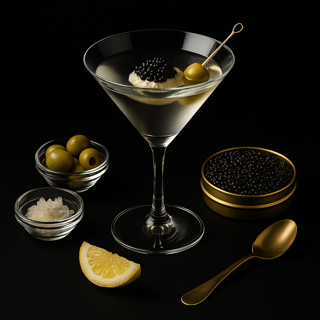 Caviar Martini — Vodka & Brine Essence